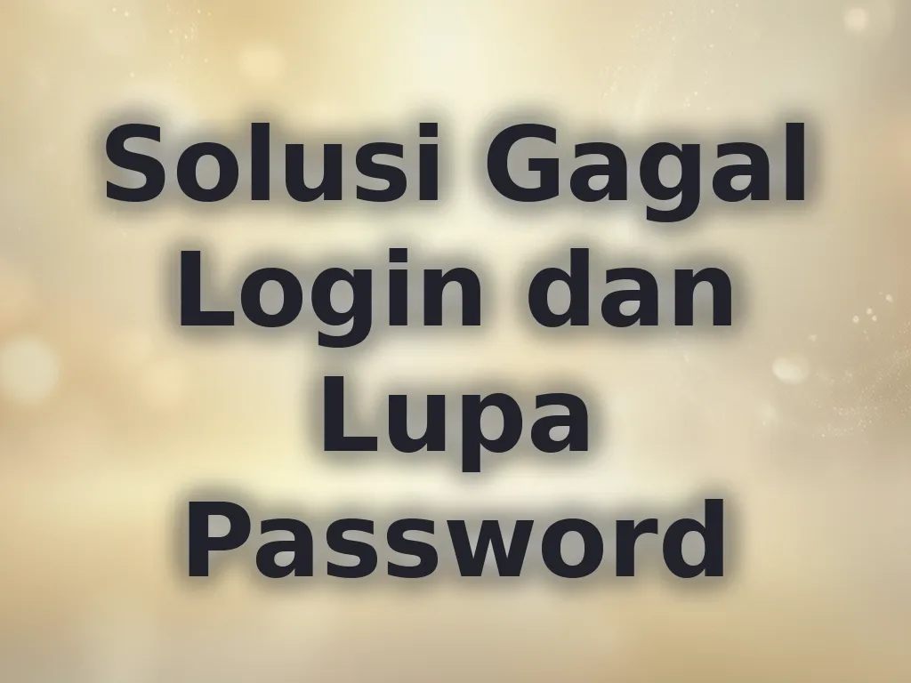 Solusi Gagal Login dan Lupa Password